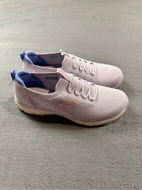Skechers Summits Top Player Women's Slip-On Sneakers in Lavender and Periwinkle